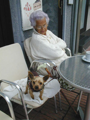 Hund mit Dame
